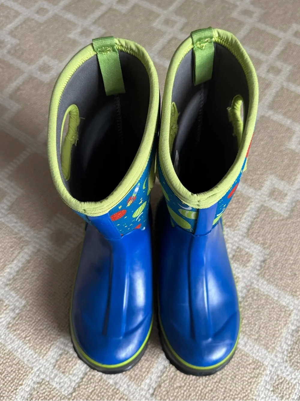 Bogs Classic Space Waterproof Insulated Rain Snow Boots Blue Kids Size 3